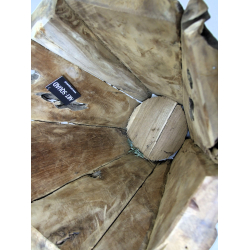 Donica Osłonka Wazon z drewna tekowego 40x35cm
